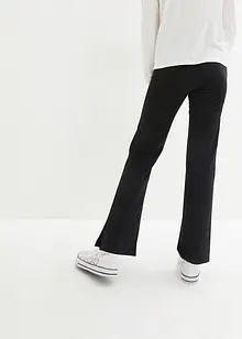 Pantaloni svasati  con spacchi in misto cotone biologico, bonprix