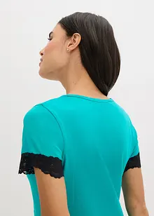 Camicia da notte in cotone biologico con pizzo, bonprix