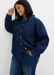 Giacca-camicia oversize in jeans di cotone biologico, bonprix