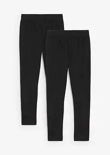 Leggings in misto cotone biologico elasticizzato (pacco da 2), bonprix
