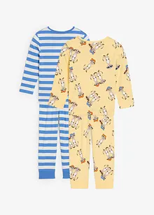 Pigiama in puro cotone biologico (set 4 pezzi), bonprix