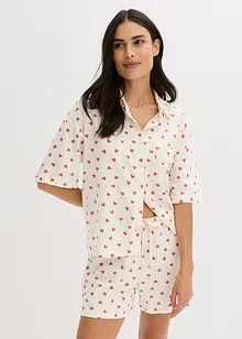 Pigiama estivo oversize in filato fiammato, bonprix