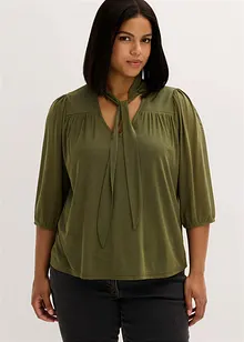 Maglia in mesh con fiocco, bonprix