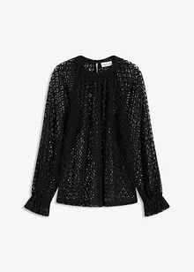 Maglia in pizzo con volant, bonprix