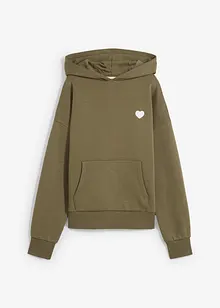Felpa oversize con cappuccio in misto cotone morbido, bonprix