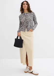 Cardigan leopardato in maglia fine, bonprix