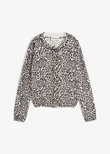 Cardigan leopardato in maglia fine, bonprix