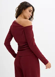 Maglia monospalla in crêpe strutturato, bonprix