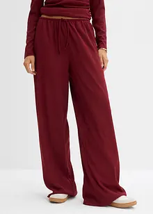 Pantaloni in crêpe operato con elastico in vita, bonprix