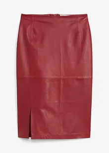 Gonna in pelle con spacco, bonprix