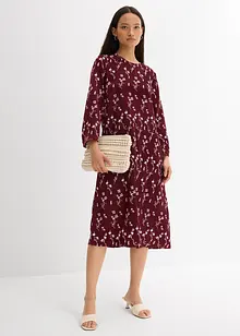 Abito midi in pura viscosa floreale, bonprix