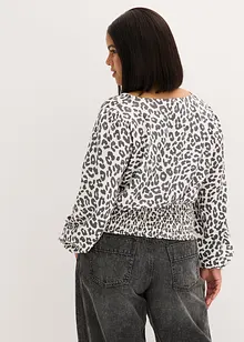 Blusa corta con arricciature, bonprix