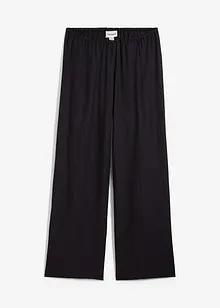 Pantaloni con elastico in vita in misto viscosa operato, bonprix