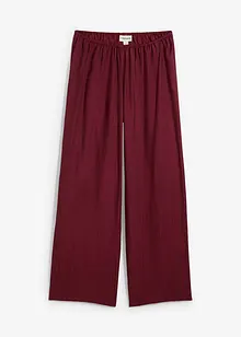 Pantaloni con elastico in vita in misto viscosa operato, bonprix