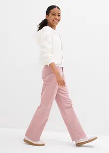 Felpa con zip e cappuccio in puro cotone biologico, bonprix