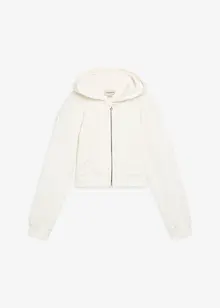 Felpa con zip e cappuccio in puro cotone biologico, bonprix