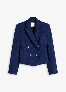 Blazer corto a doppiopetto con motivo operato, bonprix