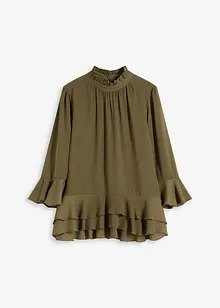 Blusa con volant, bonprix