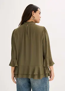Blusa con volant, bonprix