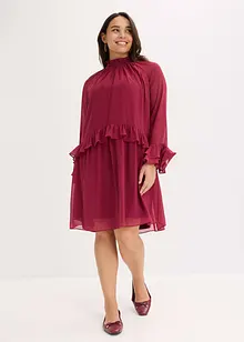 Abito di chiffon con volant, bonprix