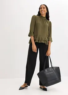 Blusa con volant, bonprix