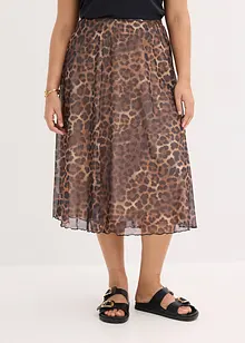 Gonna midi in mesh morbido, bonprix