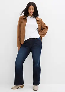 Jeans bootcut, vita media, bonprix