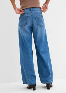 Jeans wide leg, vita media, bonprix