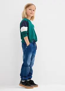 Jeans in felpa con elastico in vita regular fit, straight, bonprix