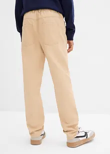 Pantaloni con elastico in vita in puro cotone regular fit, straight, bonprix
