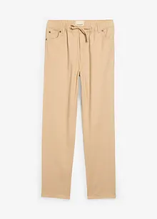Pantaloni con elastico in vita in puro cotone regular fit, straight, bonprix