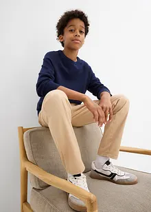 Pantaloni con elastico in vita in puro cotone regular fit, straight, bonprix