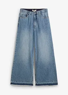 Jeans cropped wide leg, vita alta, bonprix