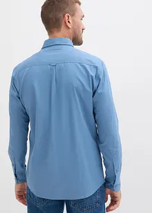 Camicia in puro cotone a maniche lunghe con toppe ai gomiti, bonprix