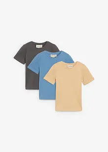 T-shirt in puro cotone biologico (pacco da 3), bonprix