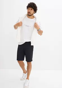 T-shirt in puro cotone biologico con scritta in 3D, loose fit, bonprix