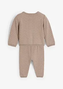 Cardigan e pantaloni in misto cotone (set 2 pezzi), bonprix