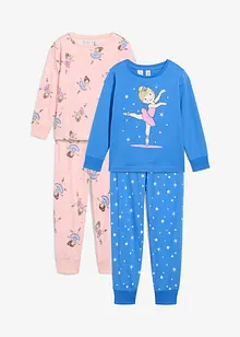 Pigiama in puro cotone biologico (set 4 pezzi), bonprix