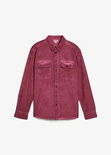 Camicia a maniche lunghe in puro cotone effetto lavato, bonprix