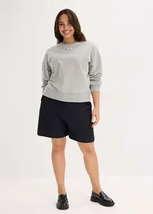 Felpa oversize con strass, bonprix