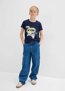 Jeans cargo regolabili in vita loose fit, straight, bonprix