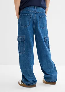 Jeans cargo regolabili in vita loose fit, straight, bonprix