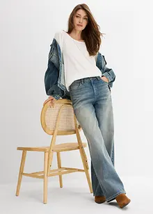 Maglia in cotone biologico con scollo quadrato, bonprix
