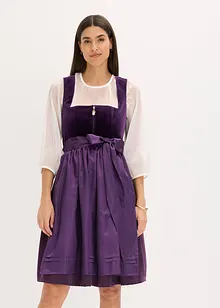Abito bavarese midi con velluto (set 2 pezzi), bonprix