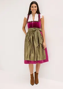 Abito bavarese midi con velluto (set 2 pezzi), bonprix