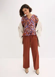 Blusa di chiffon con volant, bonprix