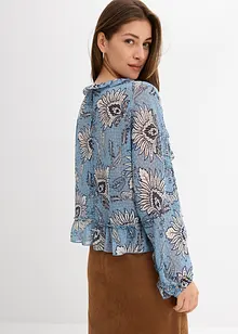 Blusa in chiffon con ruches, bonprix