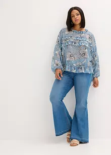 Blusa in chiffon con ruches, bonprix