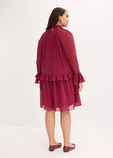 Abito di chiffon con volant, bonprix
