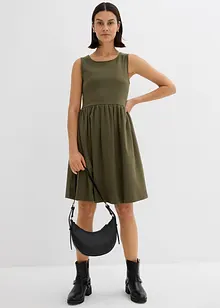 Abito in maglina con tasche in puro cotone, bonprix